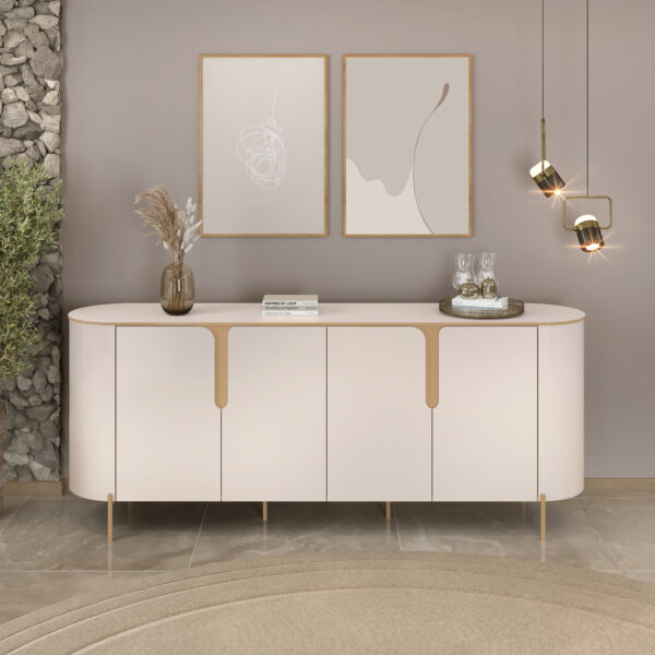 BUFFET CLEO 196cm OFF WHITE 100% MDF - Image 2