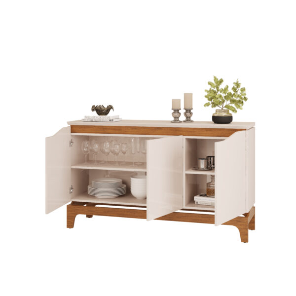 BUFFET NICE 136cm FREIJO/OFF WHITE 100% MDF - Image 3