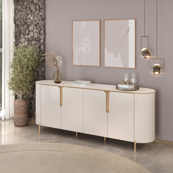 BUFFET CLEO 196cm OFF WHITE 100% MDF