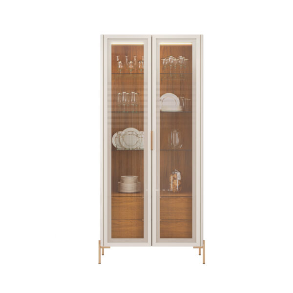 CRISTALEIRA OLIVIA 80cm OFF WHITE/FREIJO 100% MDF - Image 3