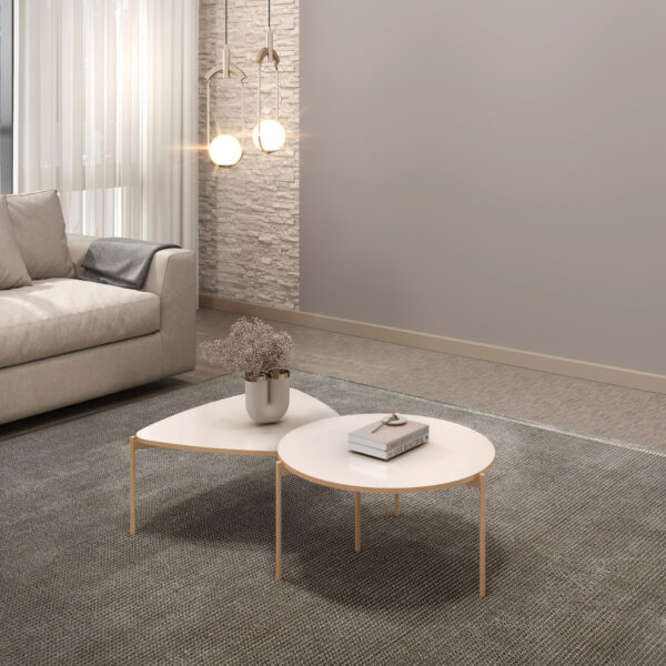 CONJUNTO MESA DE CENTRO ISA E BELA cm OFF WHITE/OFF WHITE 100% MDF - Image 2