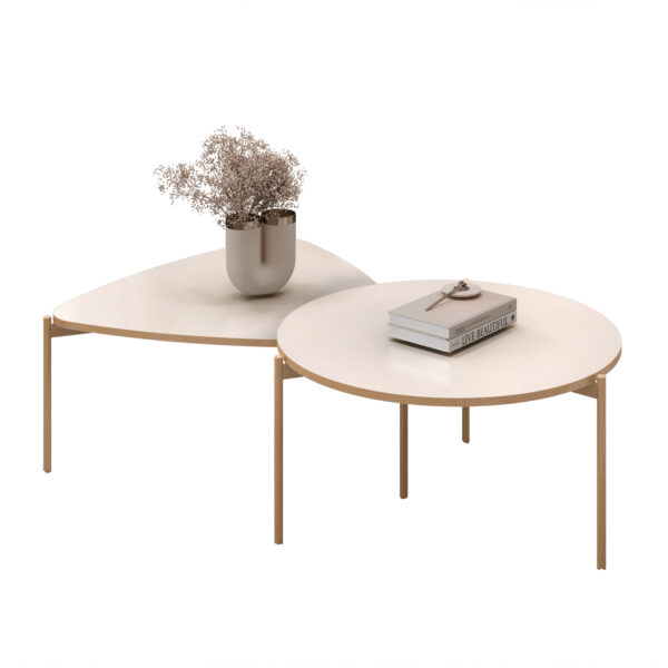 CONJUNTO MESA DE CENTRO ISA E BELA cm OFF WHITE/OFF WHITE 100% MDF - Image 3