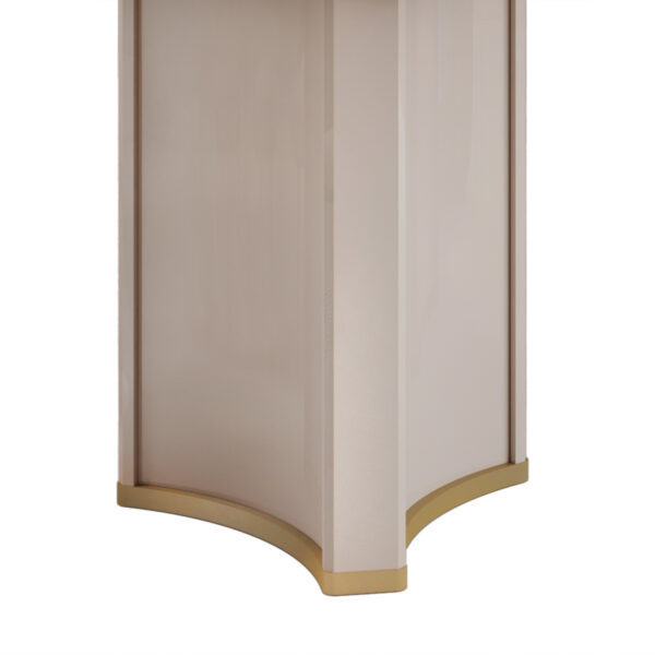 MESA LIZ - TAMPO CHANF. ORGANICO MAD/VD 2180X1080X30 MM OFF WHITE/DOURADO - Image 2