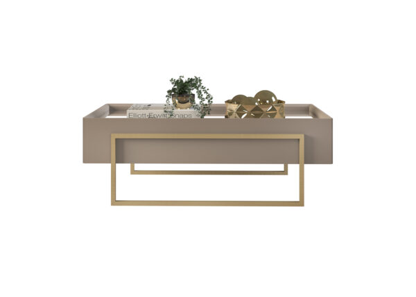 MESA DE CENTRO PILAR 91,5cm GRIZ 100% MDF - Image 2