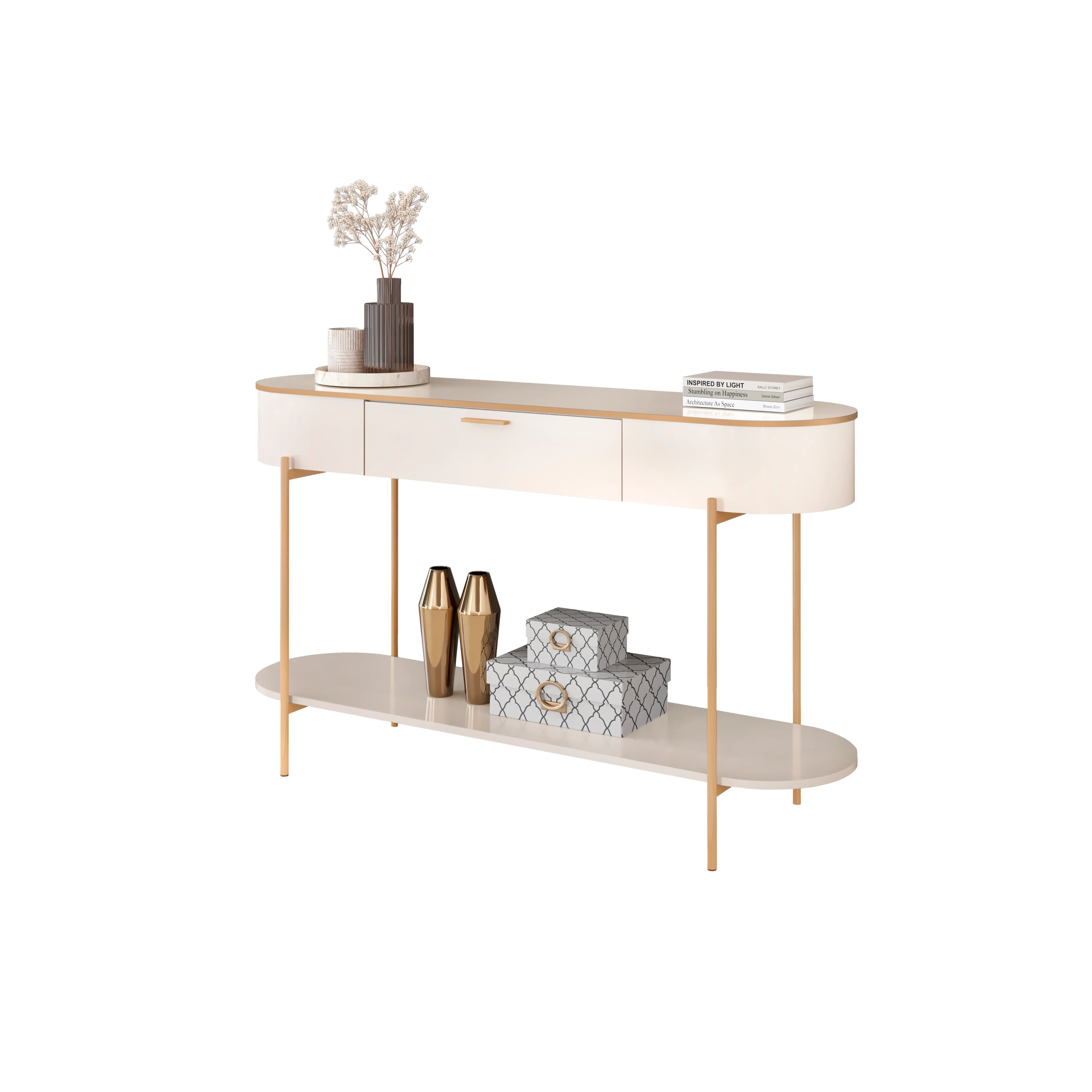 APARADOR CAREN 135cm OFF WHITE/OFF WHITE 100% MDF - Image 4