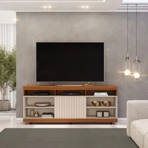 RACK DILI 160 160cm FREIJO/OFF WHITE 100% MDF