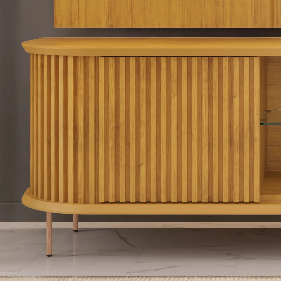 BANCADA E PAINEL ATLAS 218cm CEDRO 100% MDF - Image 4