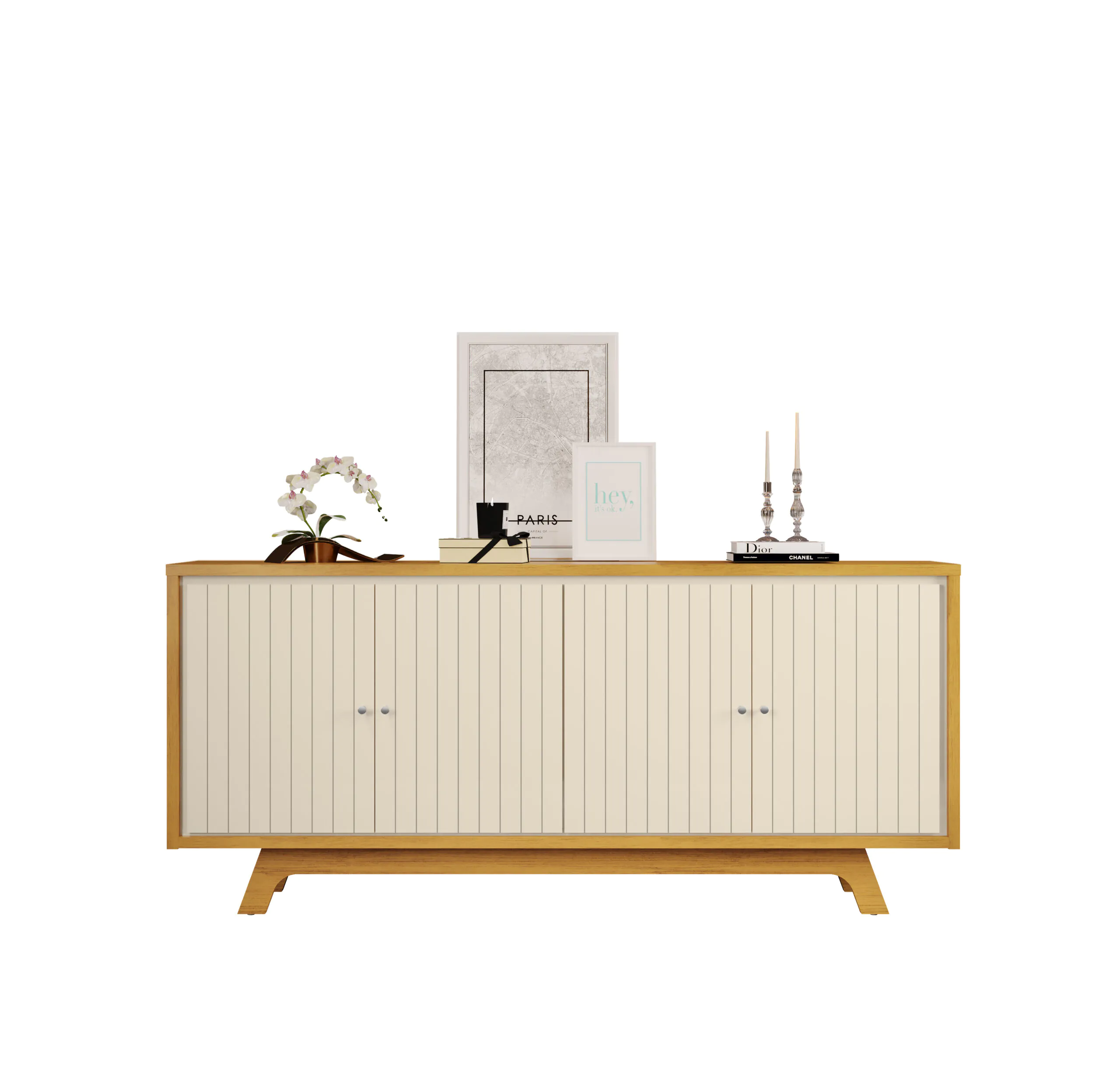 BUFET BRISE 180cm CEDRO/OFF WHITE 100% MDF - Image 2