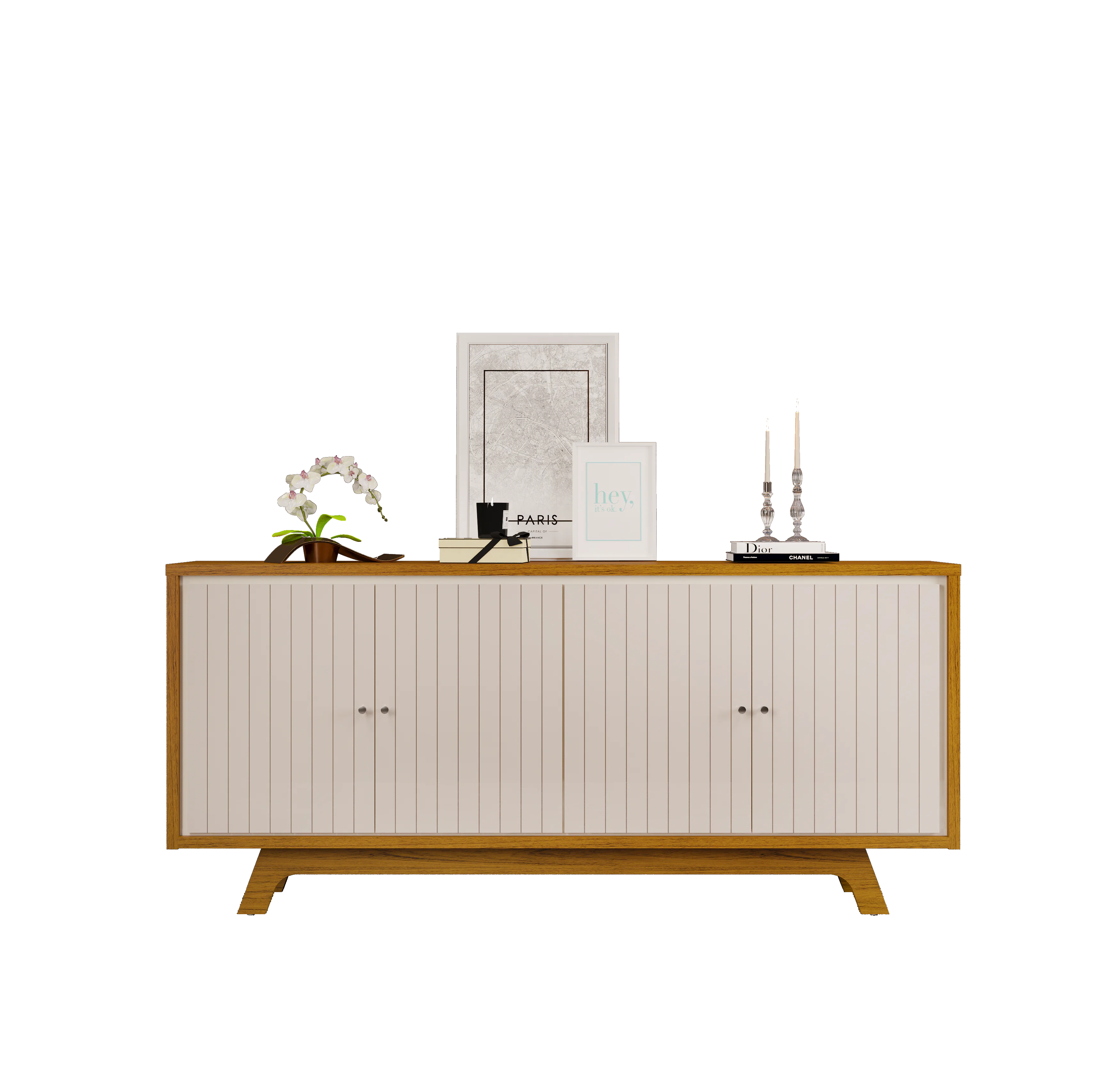 BUFET BRISE 180cm FREIJO/OFF WHITE 100% MDF - Image 3