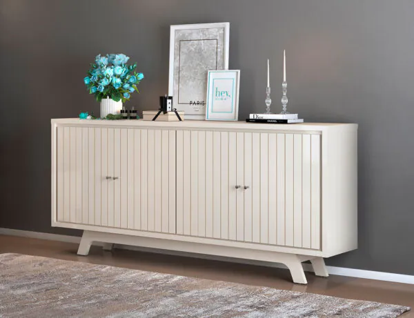BUFET BRISE 180cm OFF WHITE/OFF WHITE 100% MDF