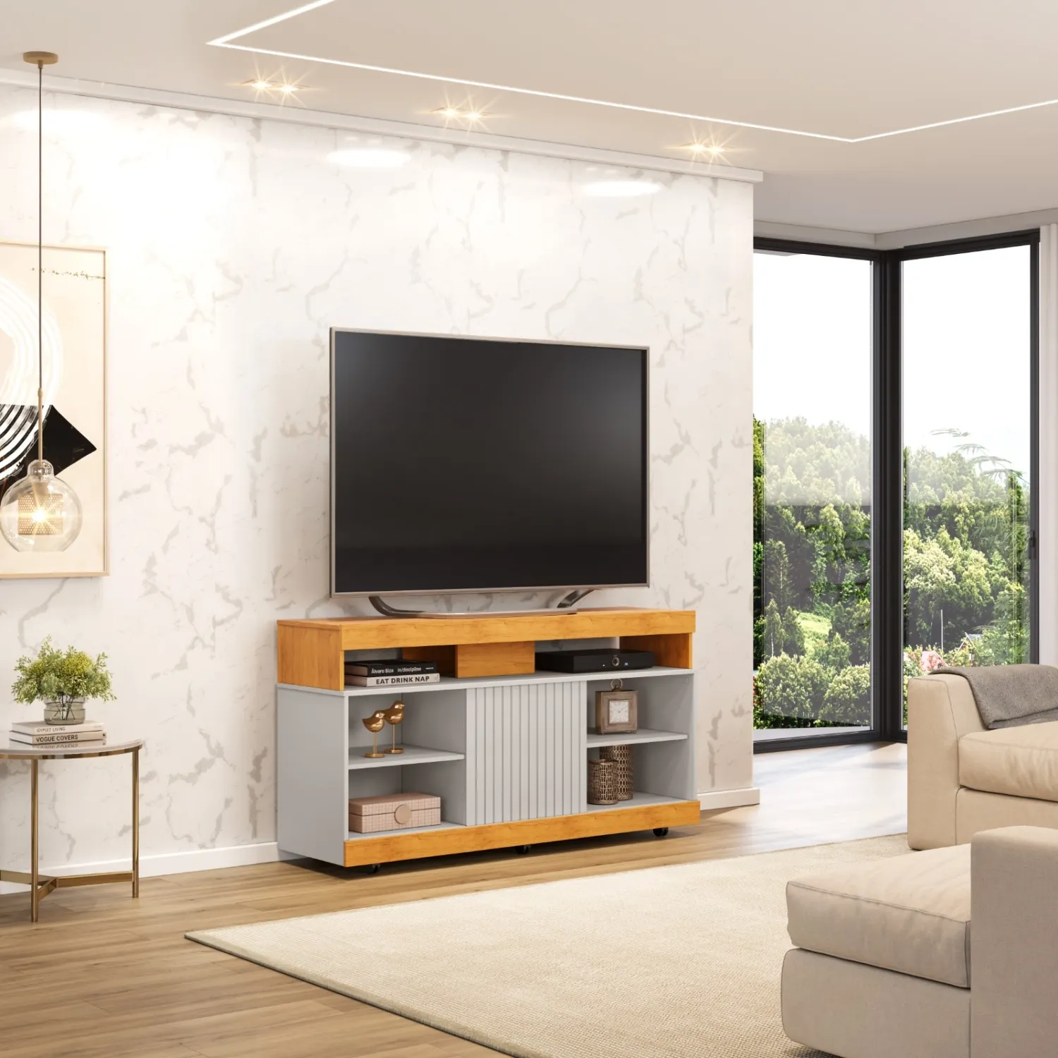 RACK DILI 120 120cm CEDRO/BALI 100% MDF - Image 2