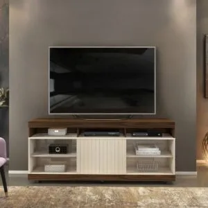 RACK DILI 160 160cm MARROQUIM/OFF WHITE 100% MDF