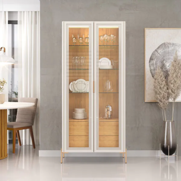 CRISTALEIRA OLIVIA 80cm CEDRO / BALI 100% MDF - Image 2