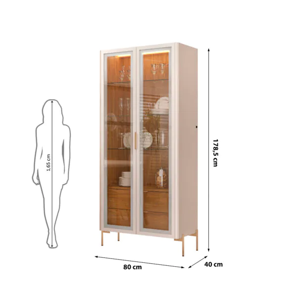 CRISTALEIRA OLIVIA 80cm CEDRO / BALI 100% MDF - Image 6