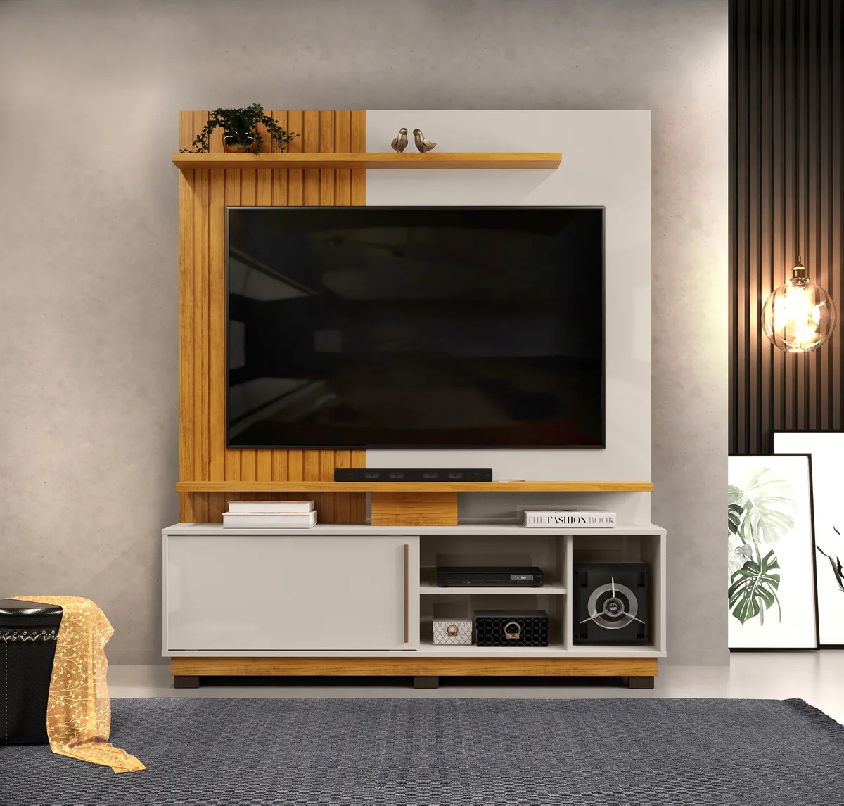 HOME THEATER ATENAS COM PÉS 150cm CEDRO/BALI 100% MDF