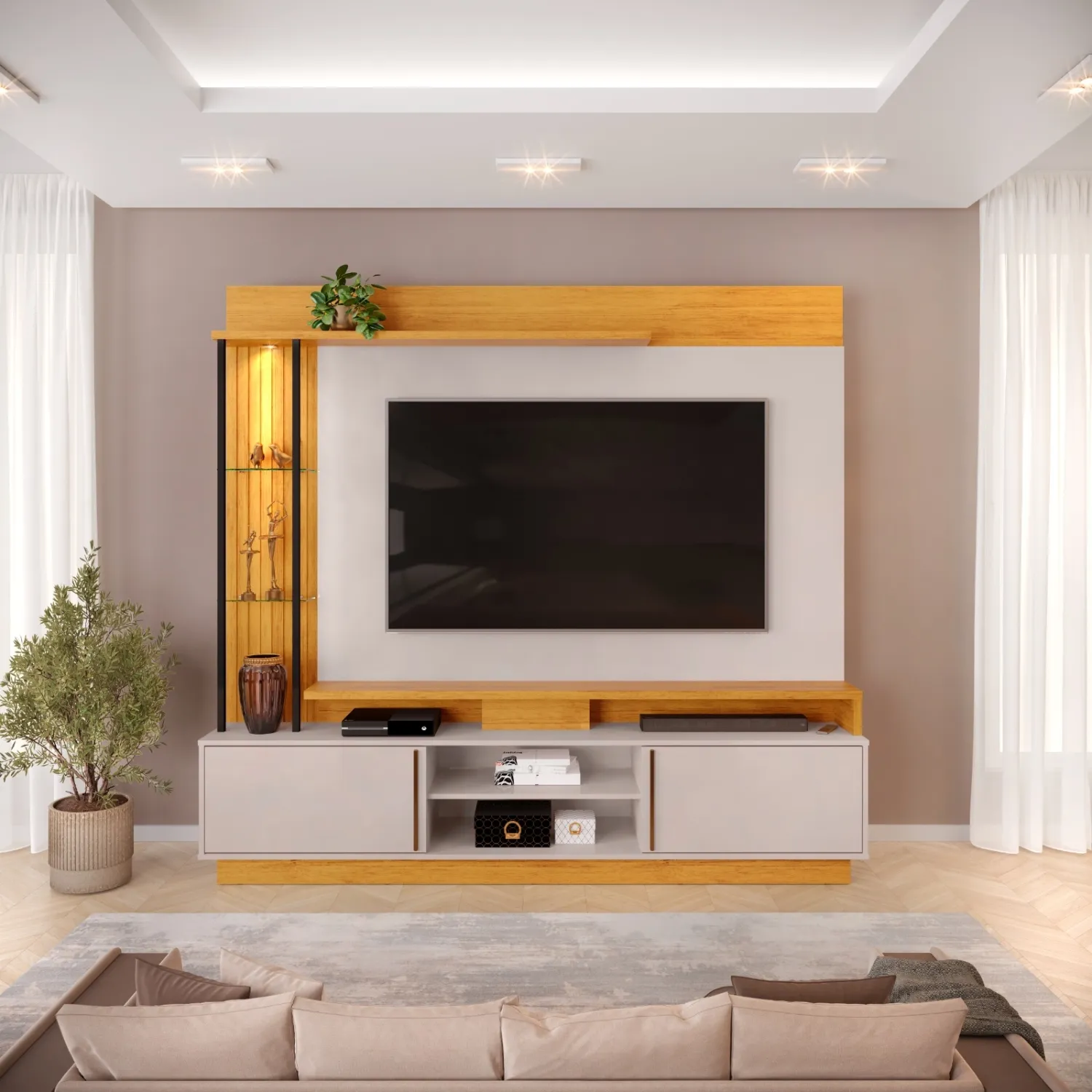 HOME THEATER MARTINO 200cm CEDRO/BALI 100% MDF