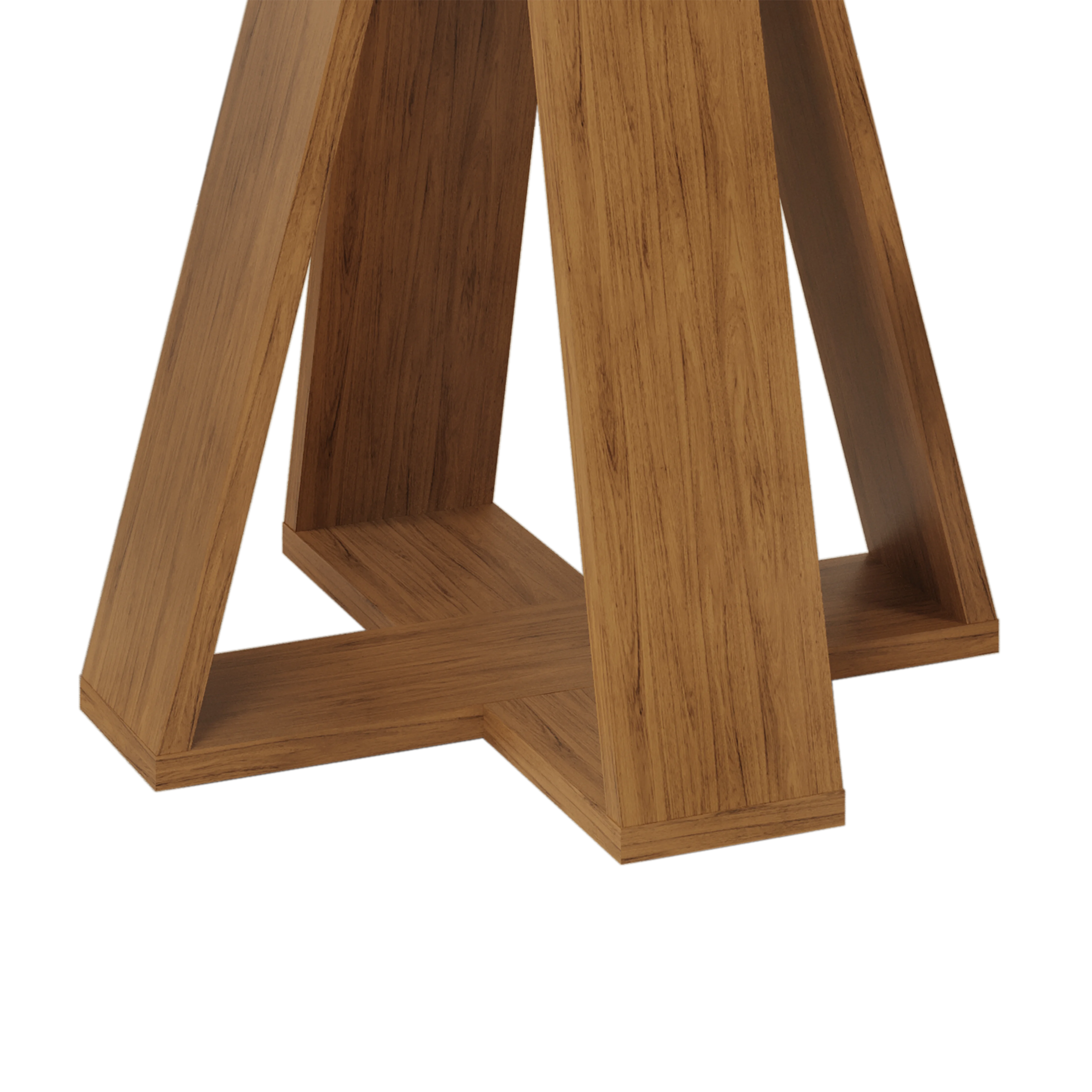 MESA CELESTE - TAMPO CHANFRADO REDONDO - 1035X1035X30 MM FREIJO/OFF WHITE - Image 4