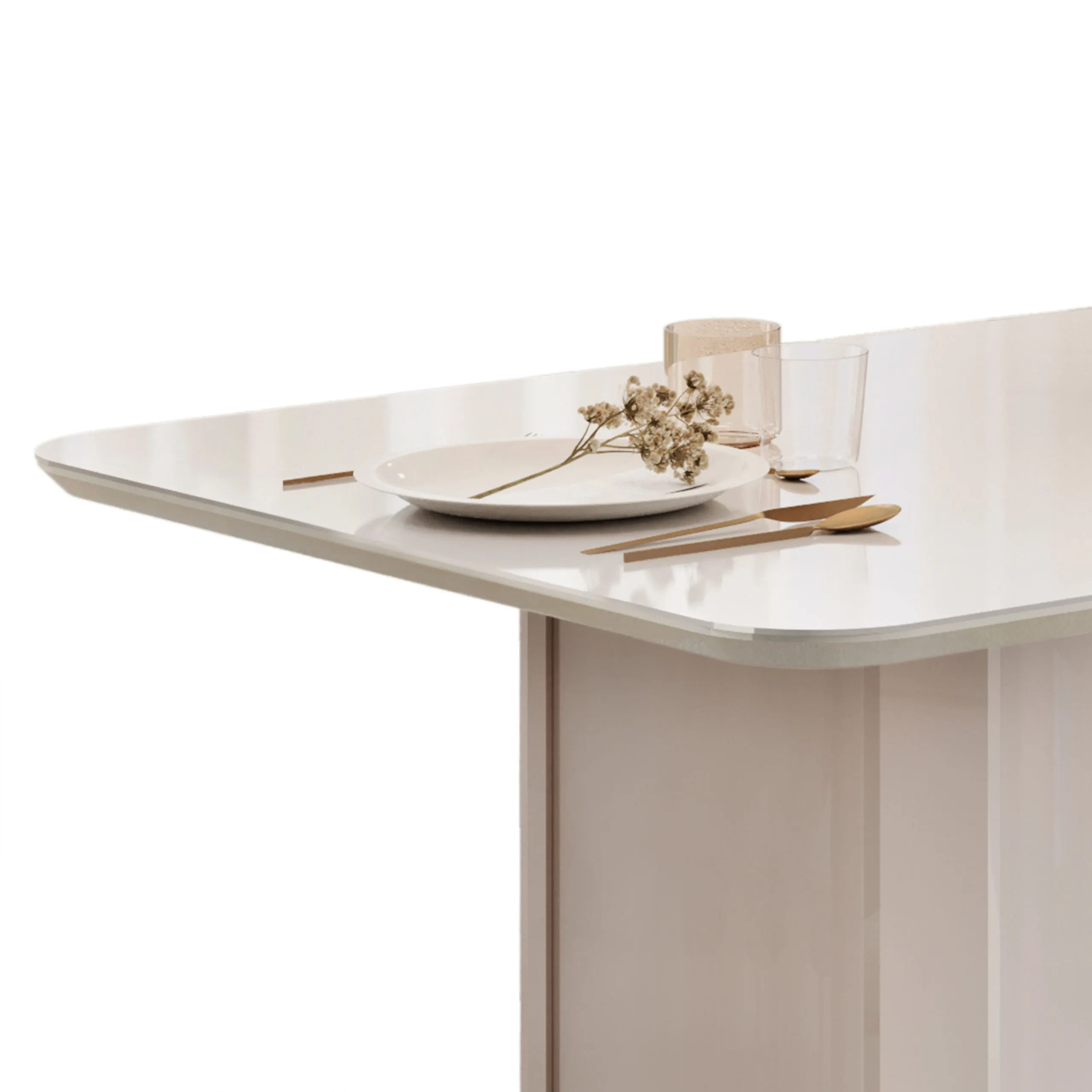 MESA LIZ - TAMPO CHANF. RETANG. MAD/VD 1800X1000 X30 MM OFF WHITE/OFF WHITE - Image 3