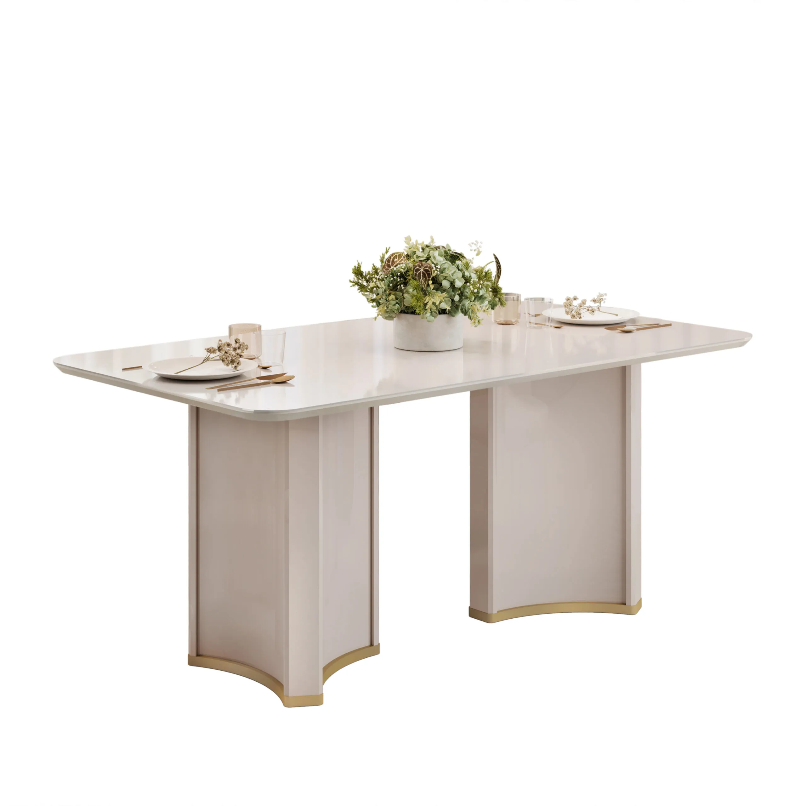 MESA LIZ - TAMPO CHANF. RETANG. MAD/VD 1800X1000 X30 MM OFF WHITE/OFF WHITE - Image 2