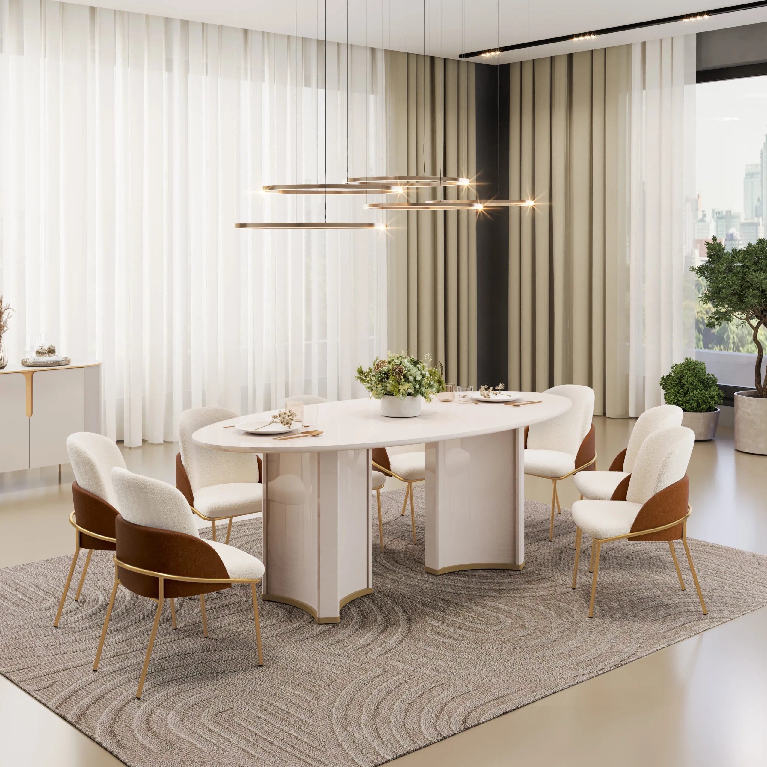 MESA LIZ - TAMPO CHANF. ORGANICO MAD/VD 2180X1080X30 MM OFF WHITE/OFF WHITE - Image 2