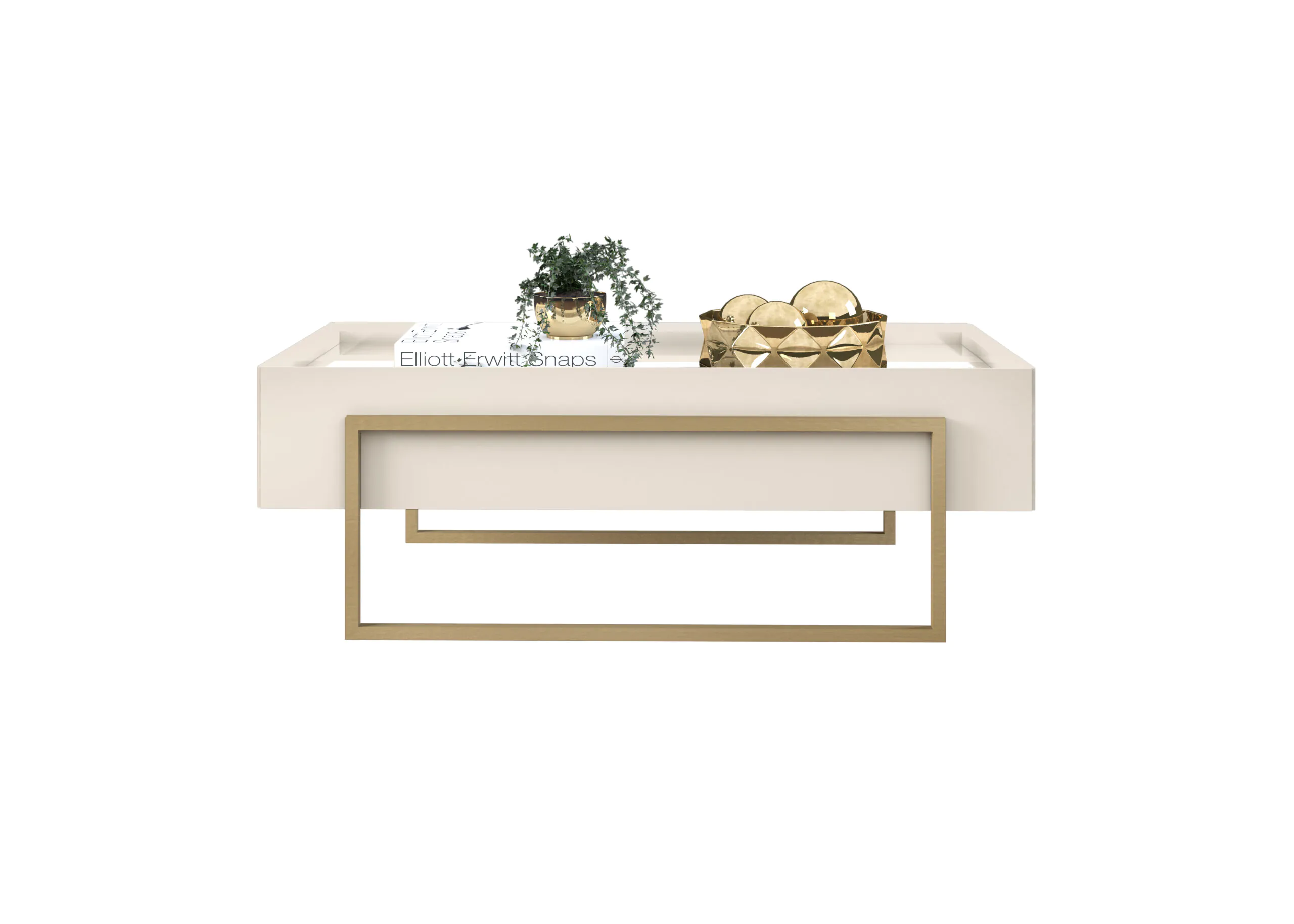 MESA DE CENTRO PILAR 91,5cm OFF WHITE 100% MDF - Image 4
