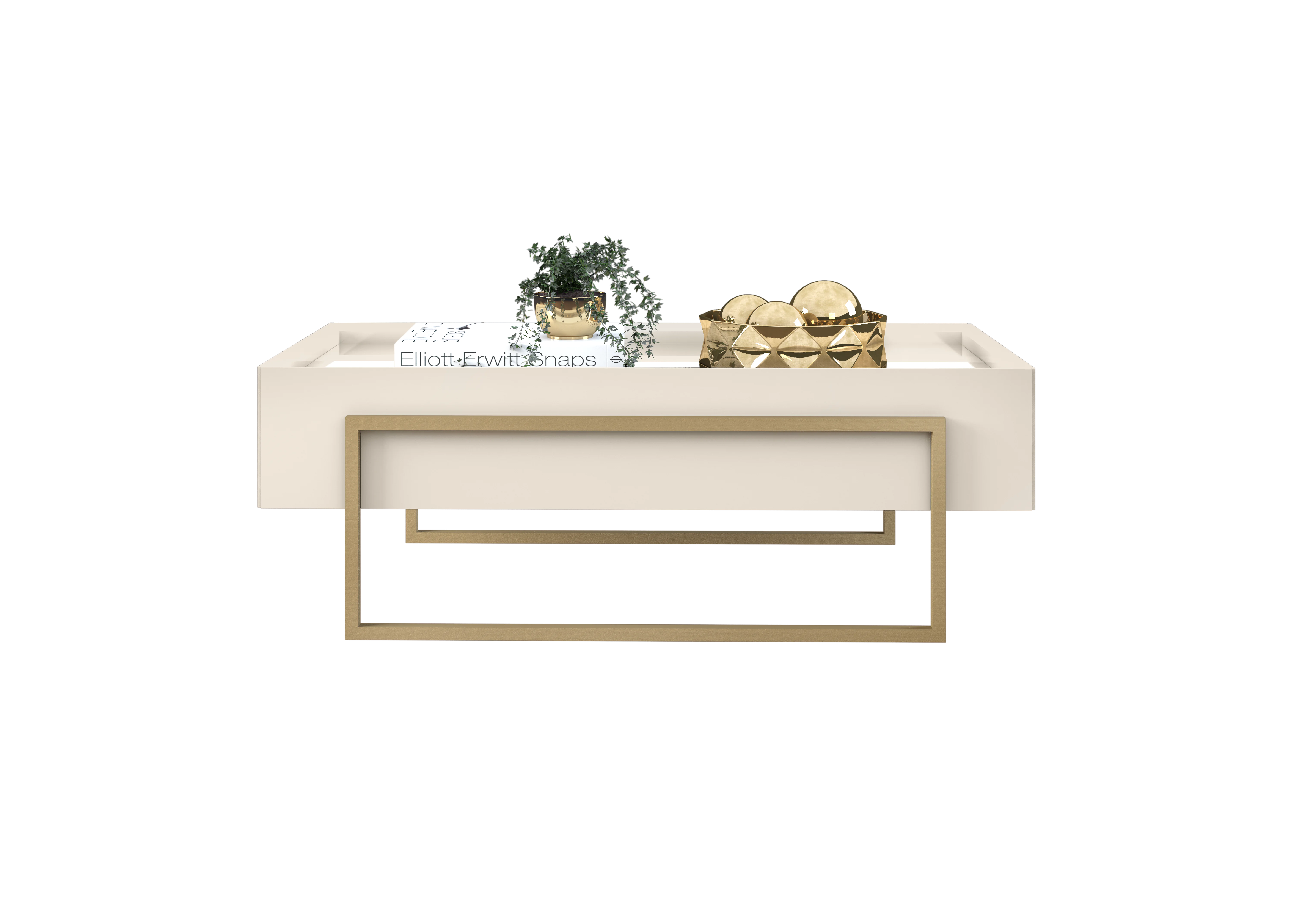 MESA DE CENTRO PILAR 91,5cm OFF WHITE 100% MDF - Image 5