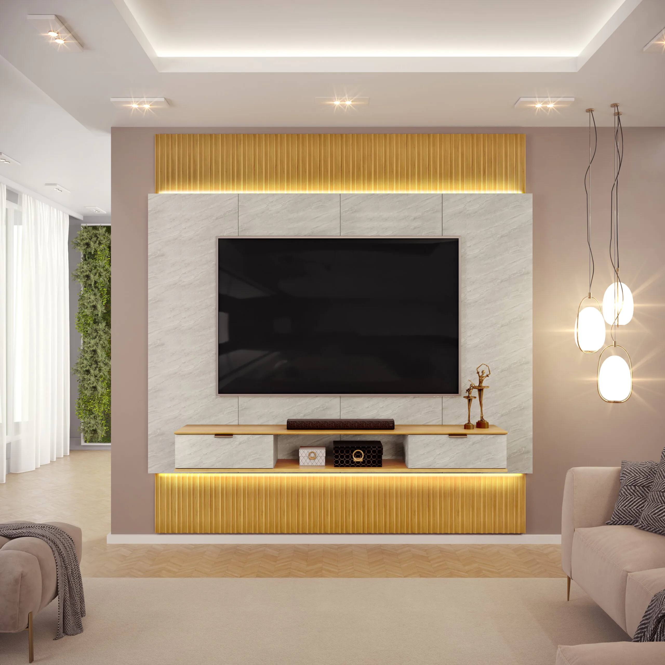 PAINEL EXTENSIVEL HIT 229cm a 290cm BALI/CEDRO 100% MDF