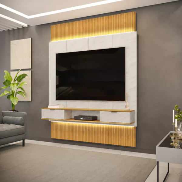PAINEL EXTENSIVEL HIT 1900 190cm BALI/CEDRO 100% MDF - Image 2