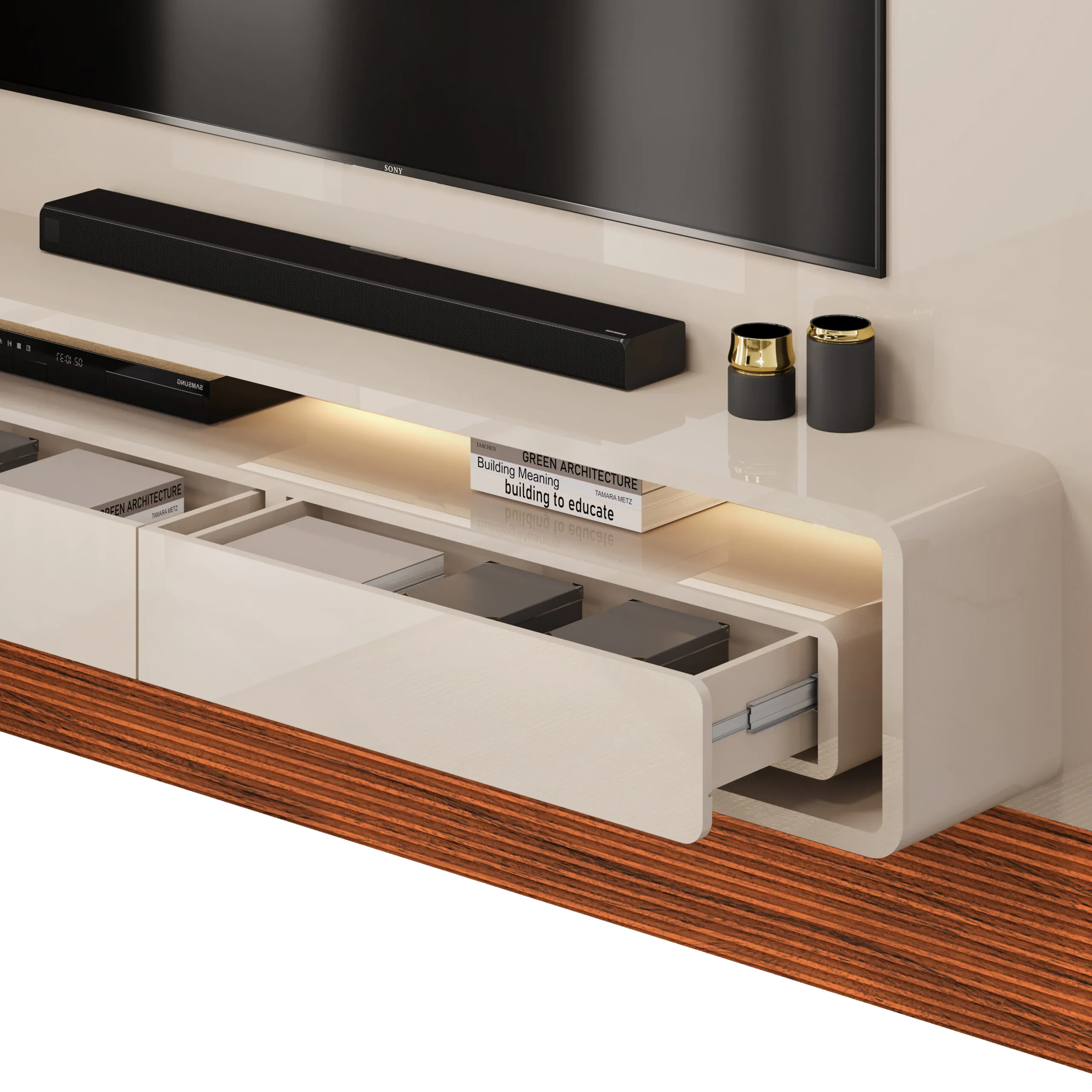 PAINEL TAYLOR 179,5cm OFF WHITE/FREIJO 100% MDF - Image 7