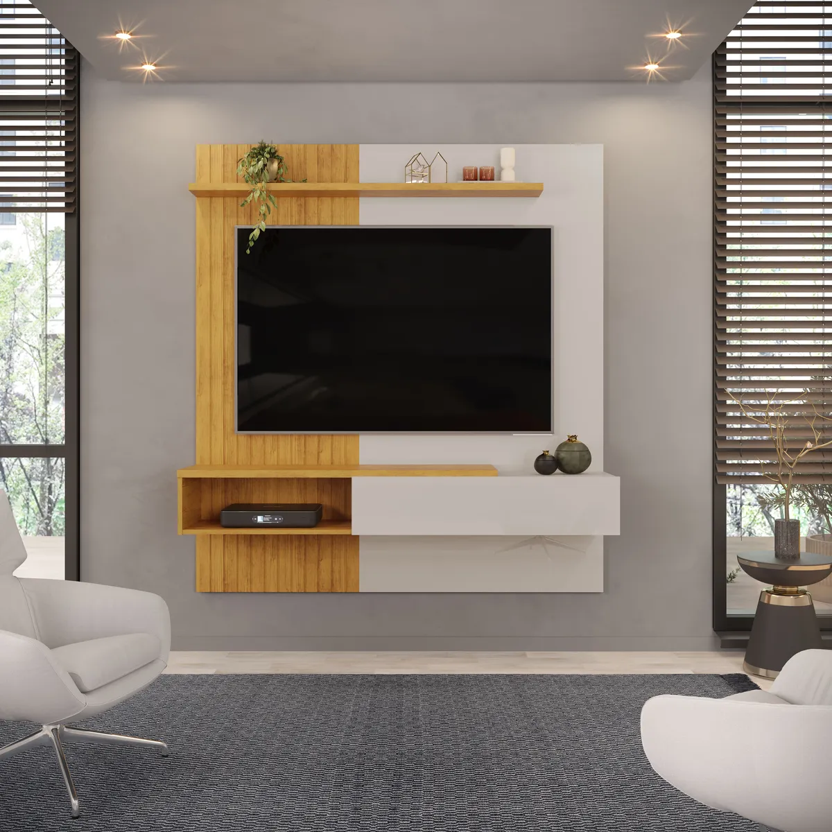 PAINEL SUSPENSO TITO 150cm CEDRO/BALI 100% MDF