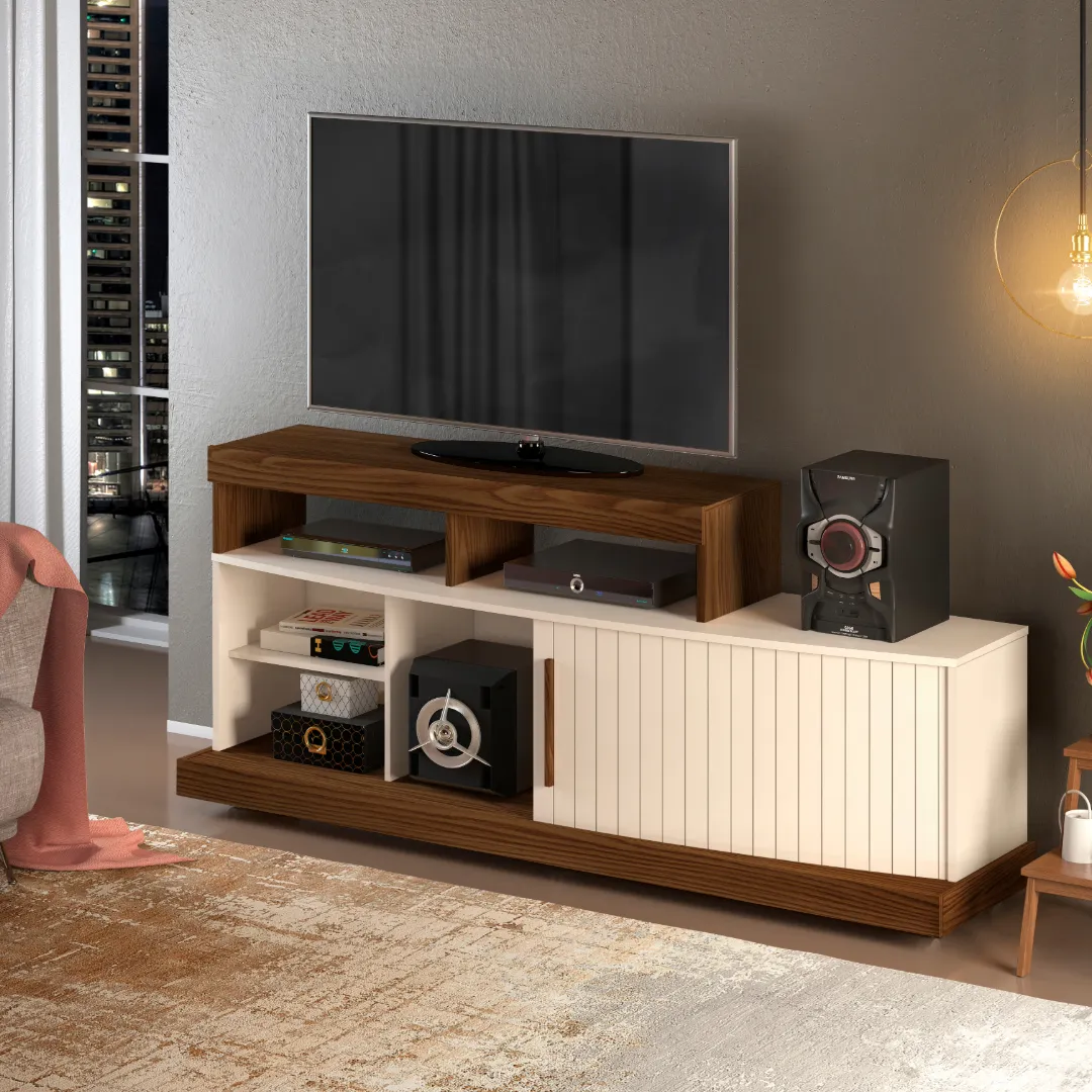 RACK SCALA 160cm MARROQUIM/OFF WHITE 100% MDF