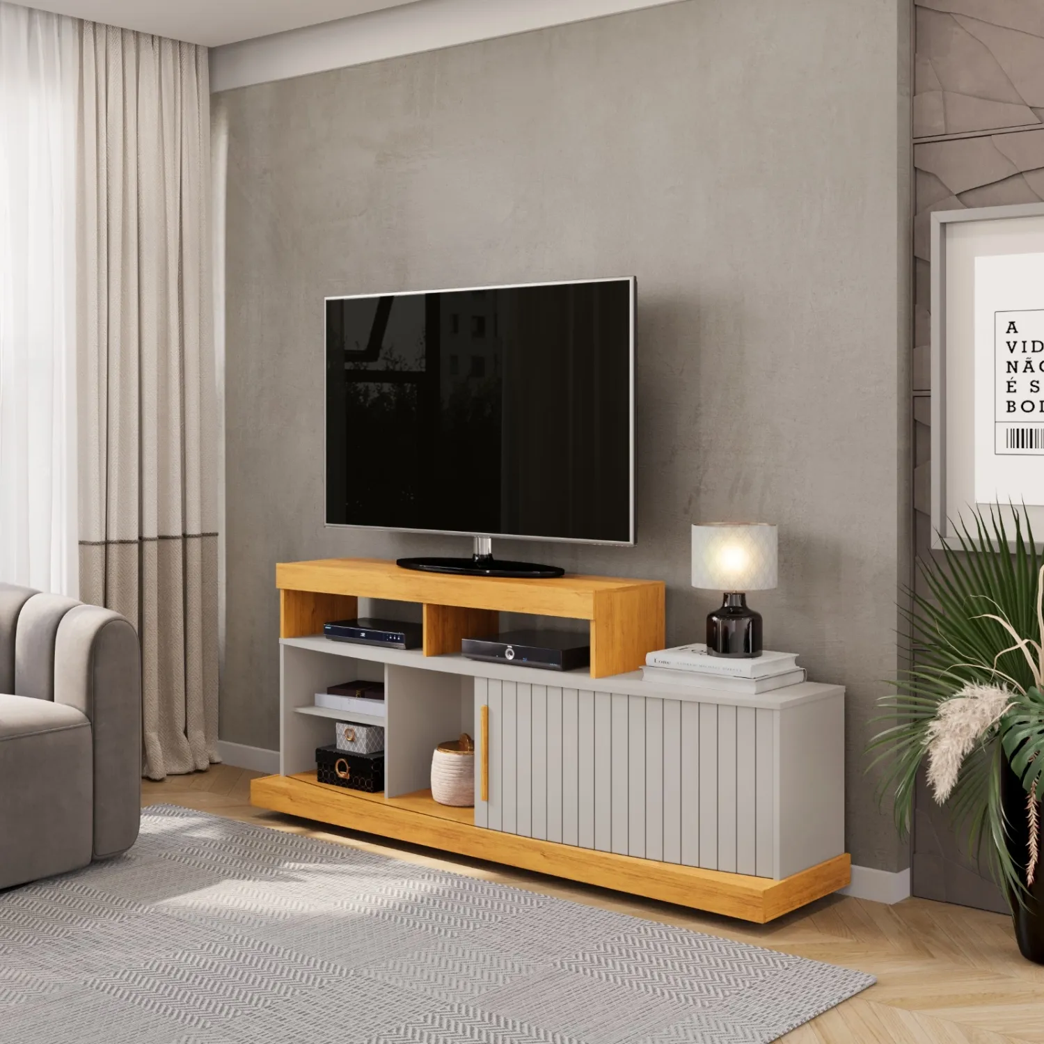 RACK SCALA 160cm CEDRO/BALI 100% MDF - Image 2