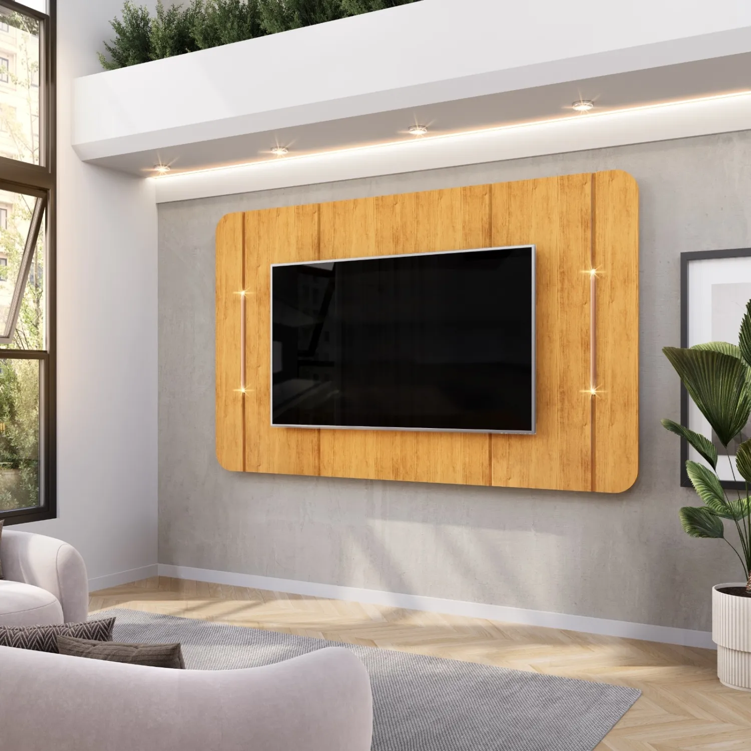 PAINEL ARETA 218cm BALI/CEDRO 100% MDF - Image 2