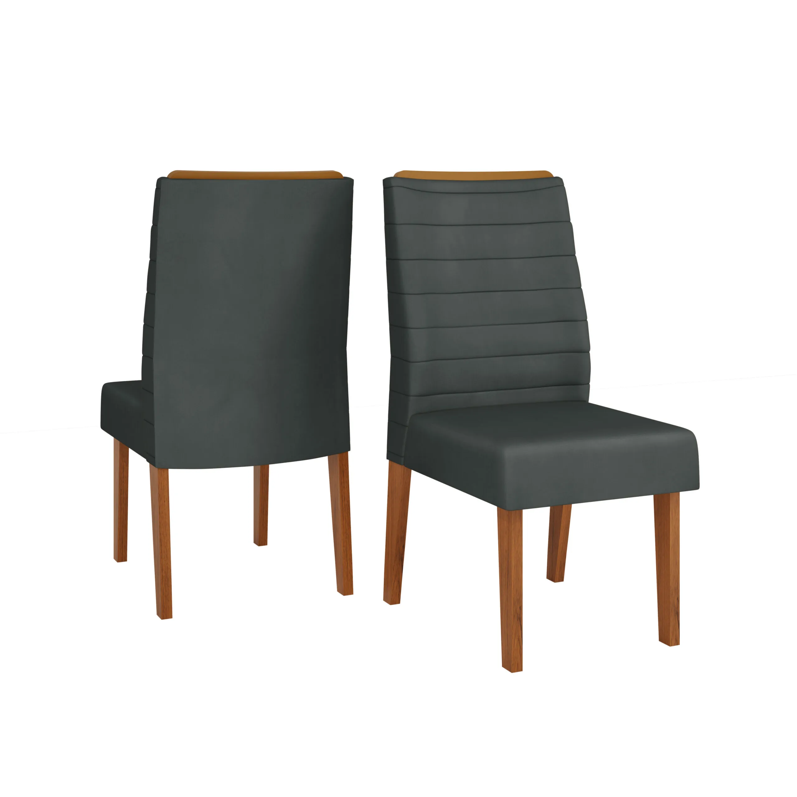 CONJUNTO DE CADEIRA ONDINA (2 UNIDADES) FREIJO/VELUDO LUNAR