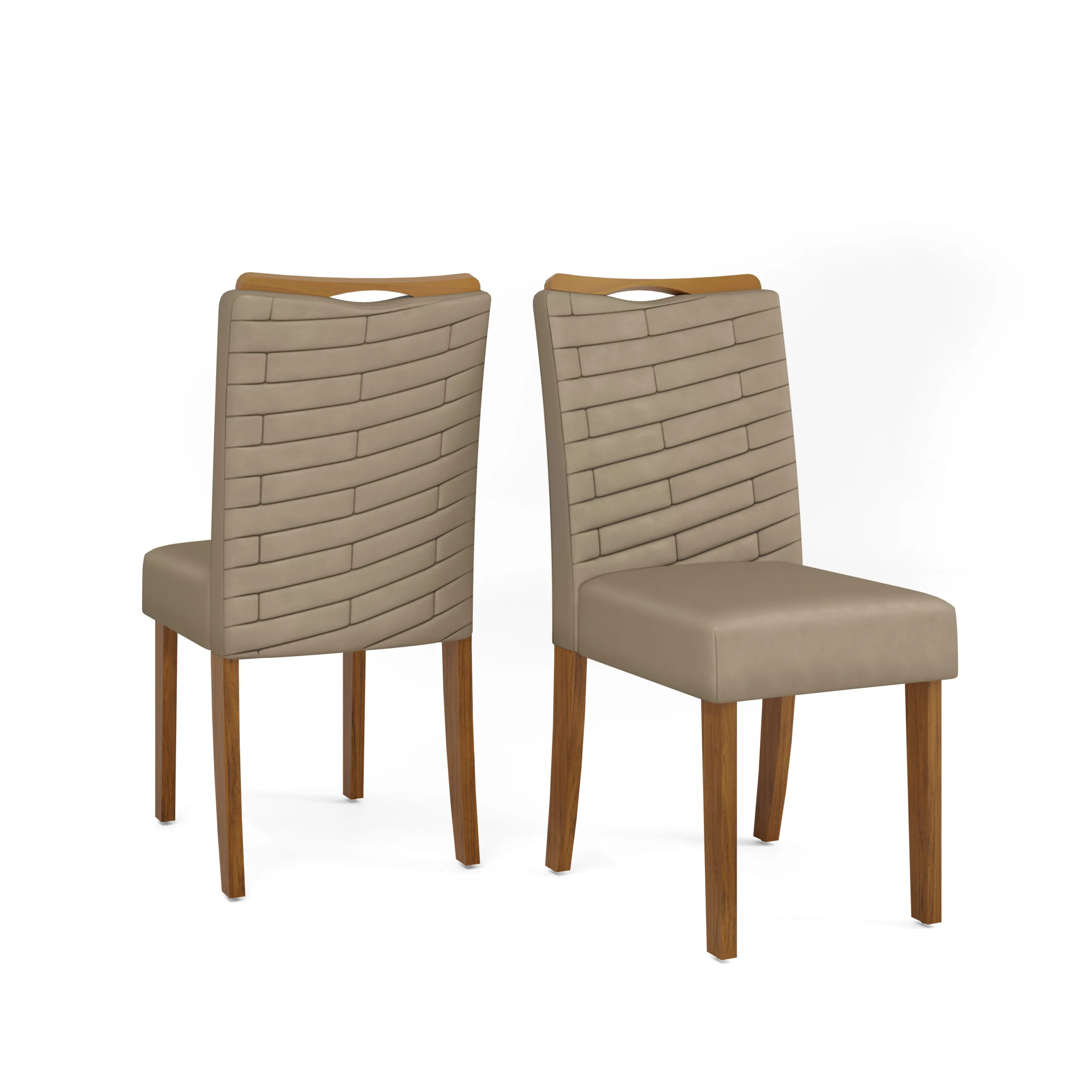 CONJUNTO DE CADEIRA JULIA (2 UNIDADES) FREIJO/VELUDO KRAFT