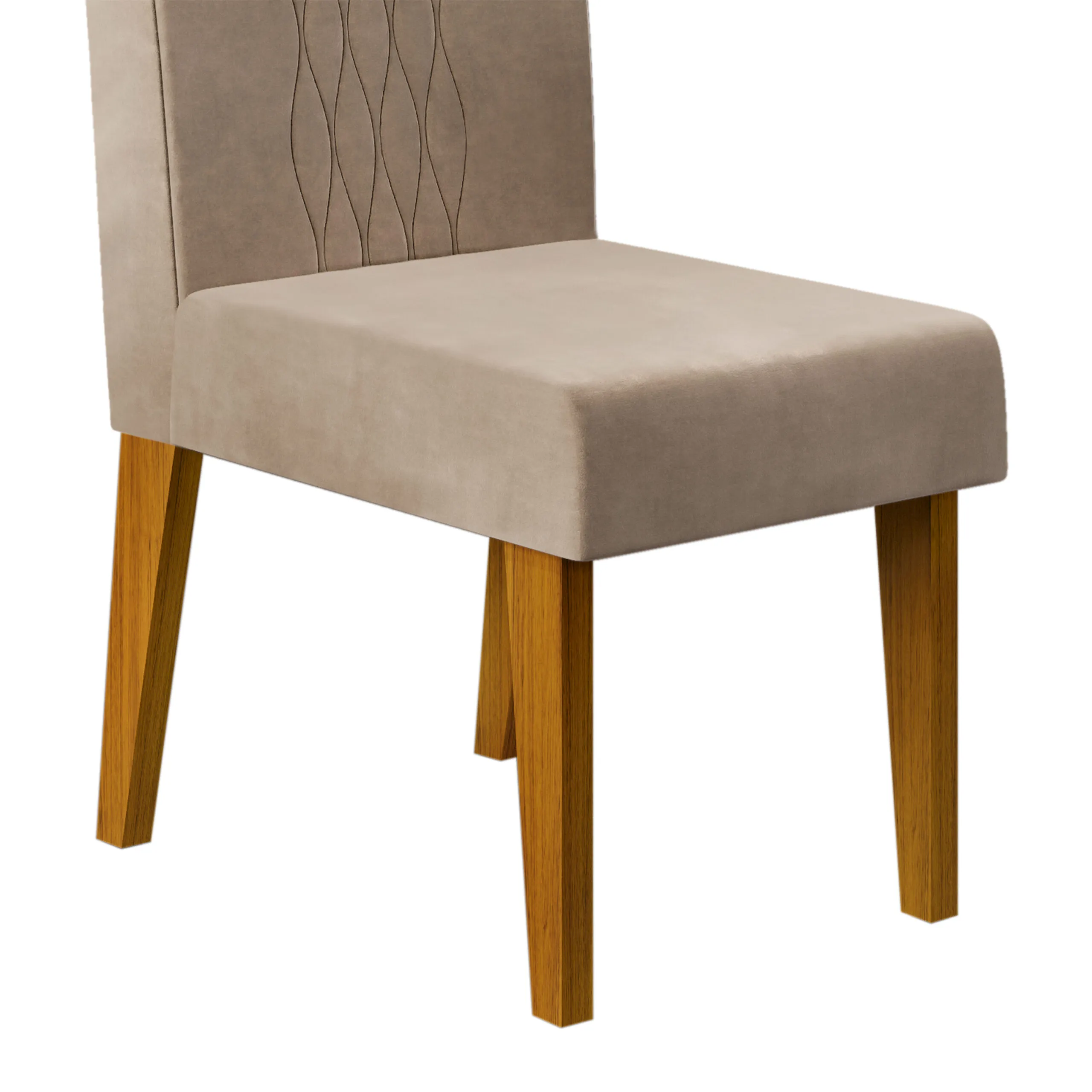 CONJUNTO DE CADEIRA LIA (2 UNIDADES) FREIJO/VELUDO KRAFT - Image 4