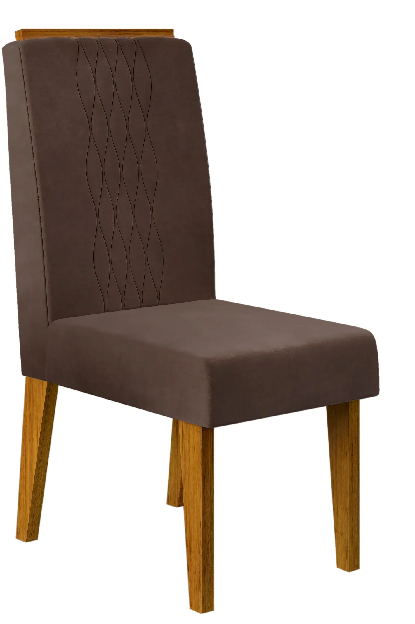 CONJUNTO DE CADEIRA LIA (2 UNIDADES) FREIJO/VELUDO MOCA - Image 5