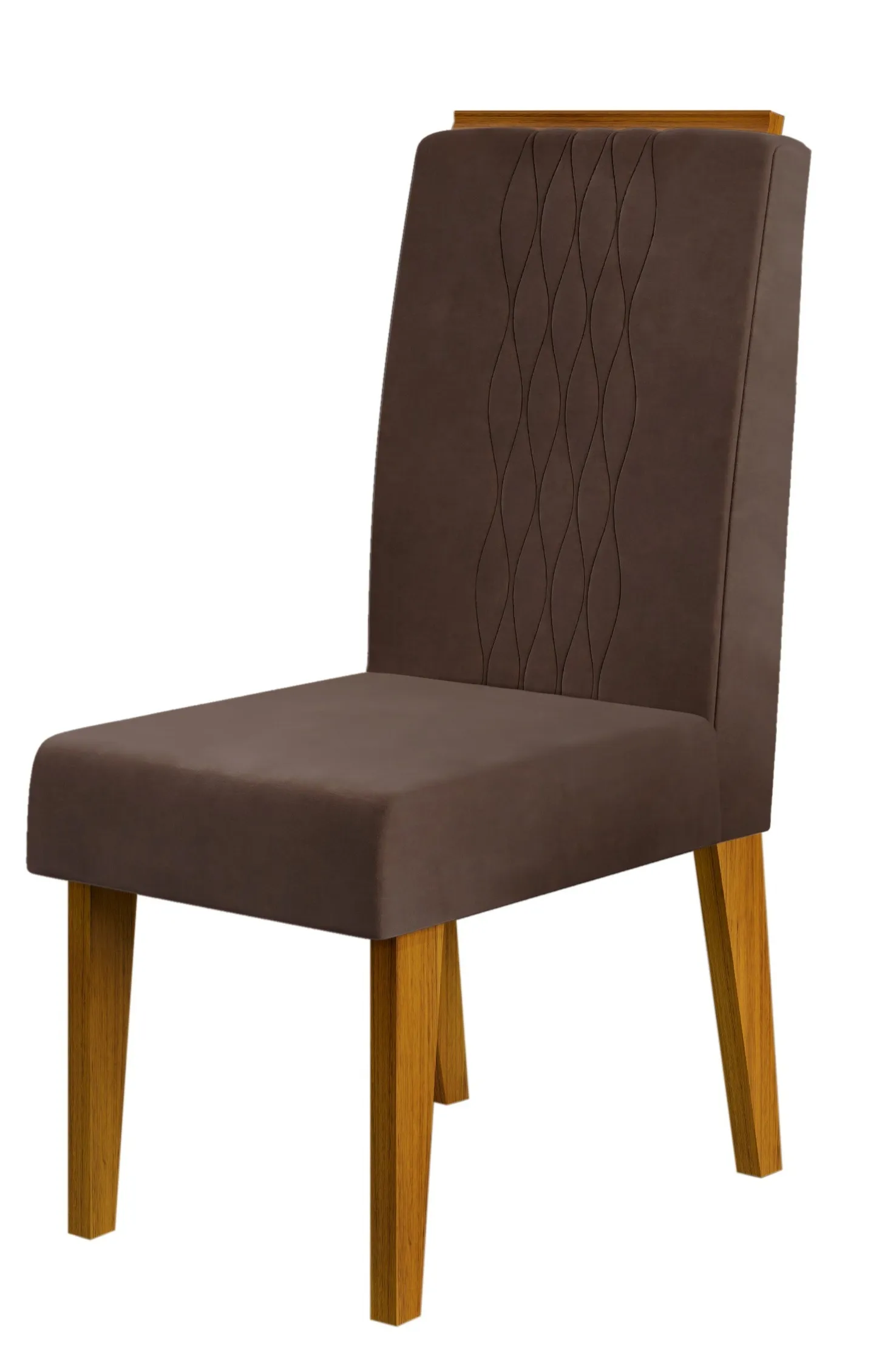 CONJUNTO DE CADEIRA LIA (2 UNIDADES) FREIJO/VELUDO MOCA - Image 6