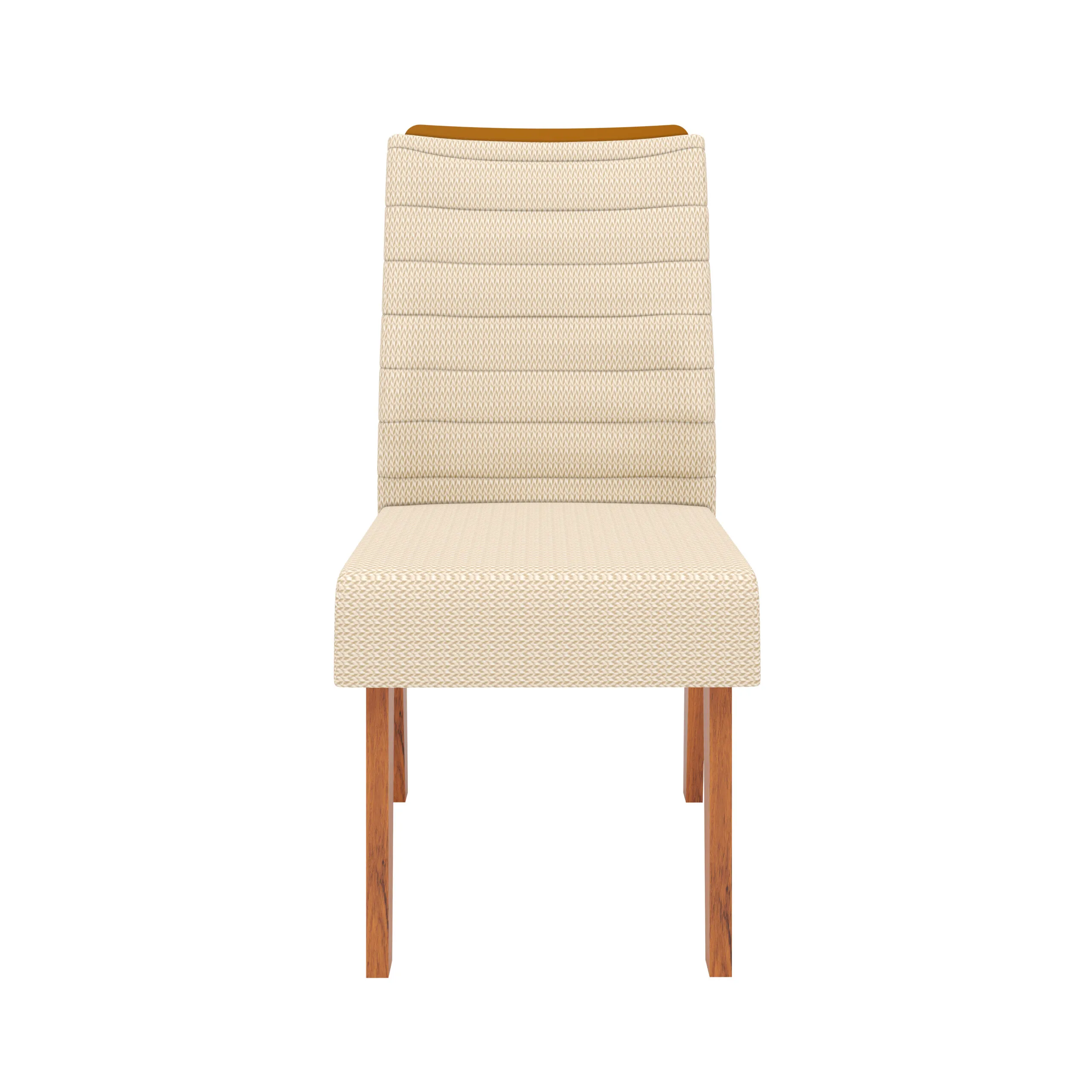 CONJUNTO DE CADEIRA ONDINA (2 UNIDADES) CEDRO/LINHO NEVE - Image 2