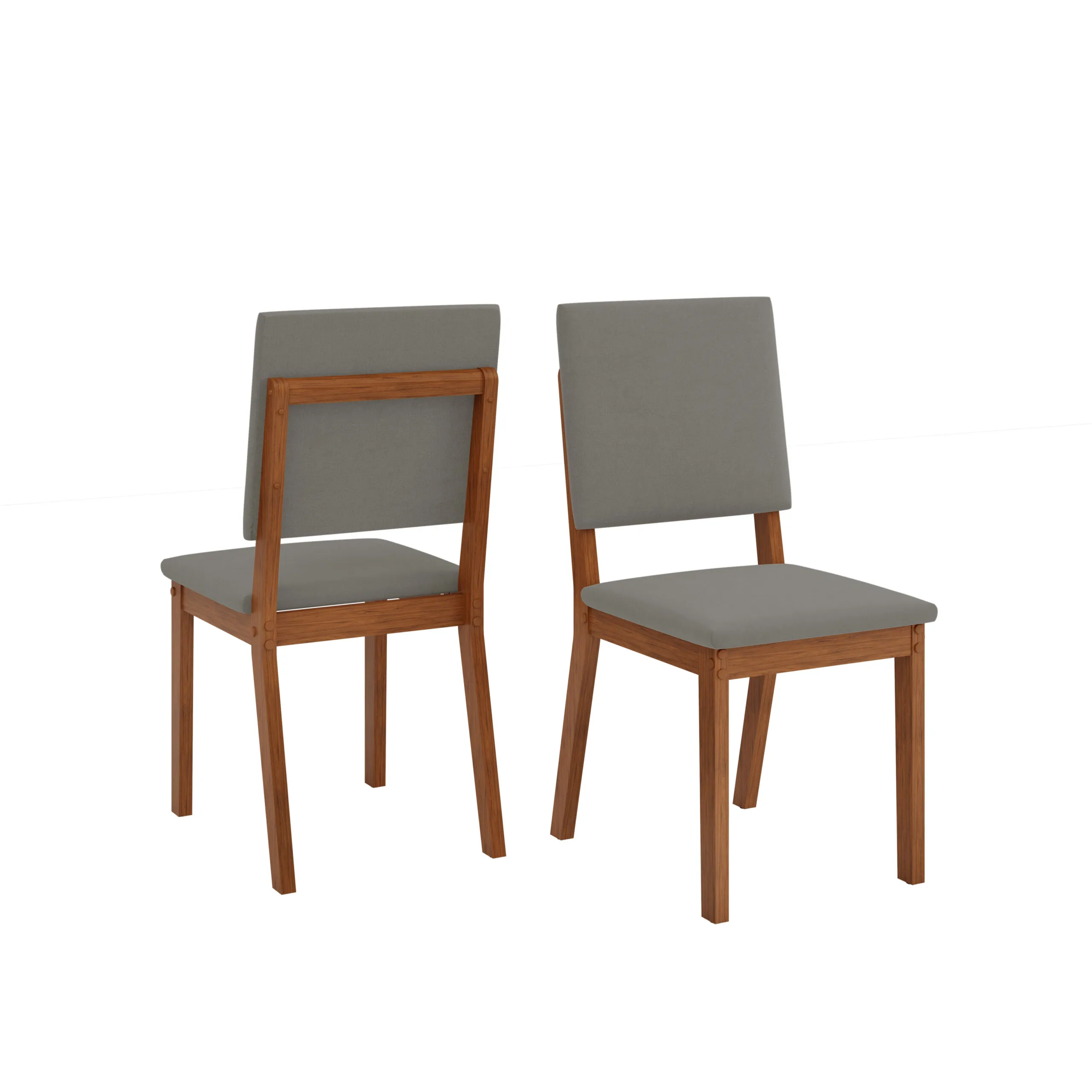 CONJUNTO DE CADEIRA TALIA (2 UNIDADES) FREIJO/VELUDO LUNAR