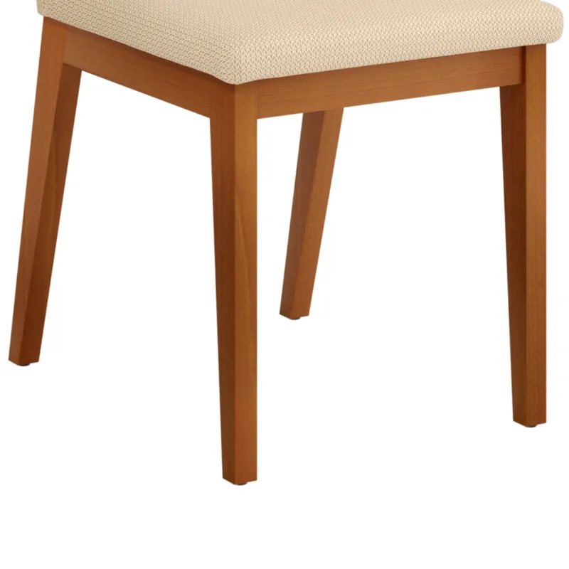 CONJUNTO DE CADEIRA VITORIA (2 UNIDADES) MADEIRA IPE/LINHO NEVE - Image 3