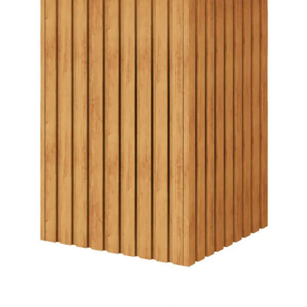 MESA CANES - TAMPO CHANFRADO CURVO 1200X900X22 MM CEDRO/OFF WHITE - Image 3