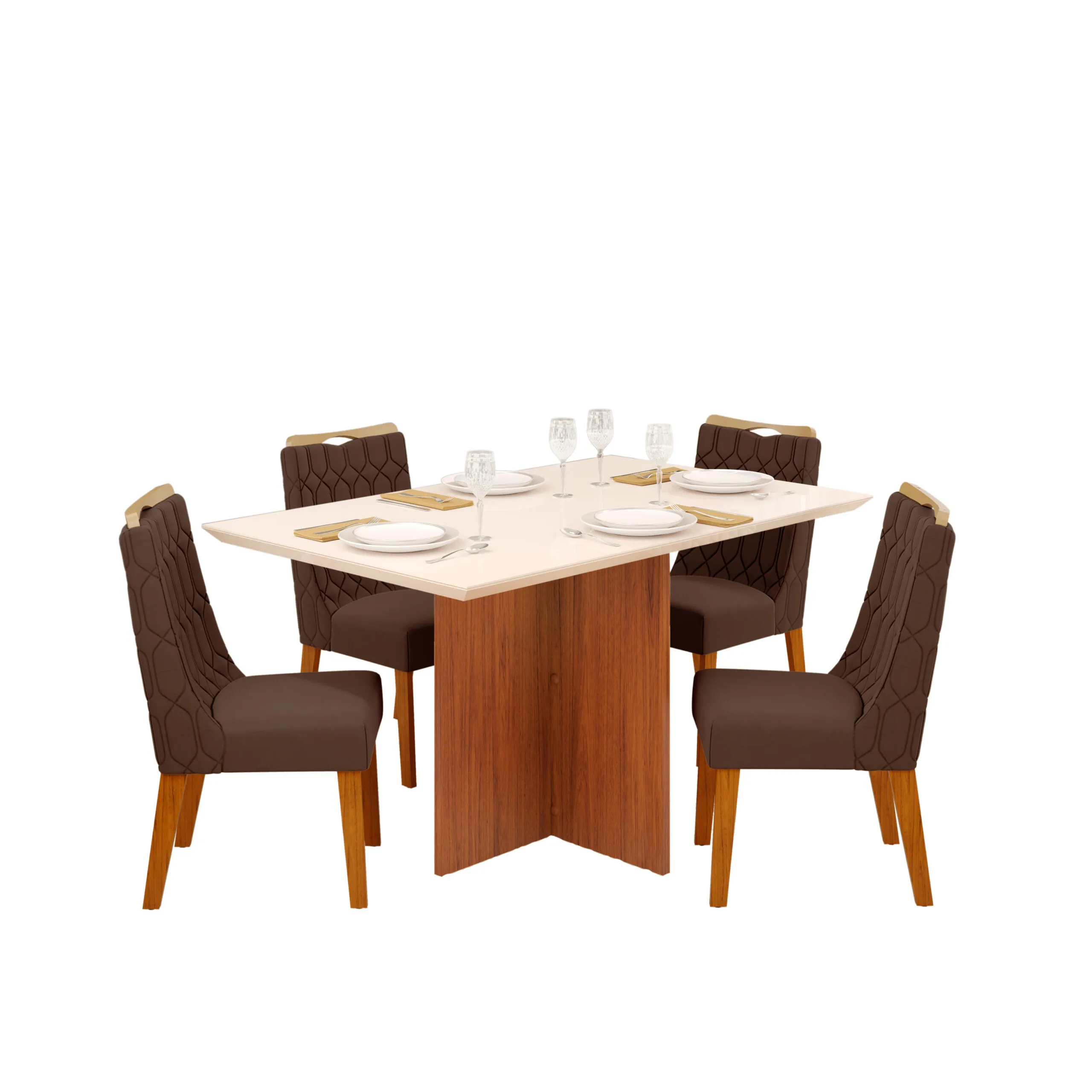 MESA HERA TAMPO CHANFRADO RETO 1200X900X30MM CINZA URBANO/FREIJO - Image 3