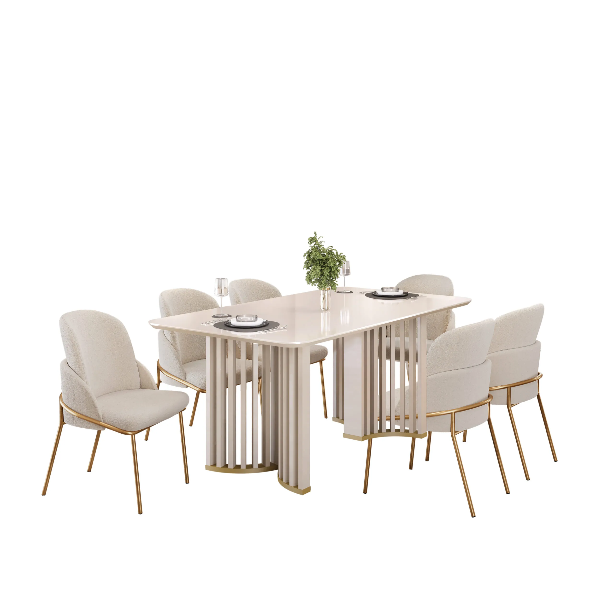 MESA LUMA - TAMPO CHANF. CURVO MAD/VD 1700X900X30 MM OFF WHITE/OFF WHITE - Image 4