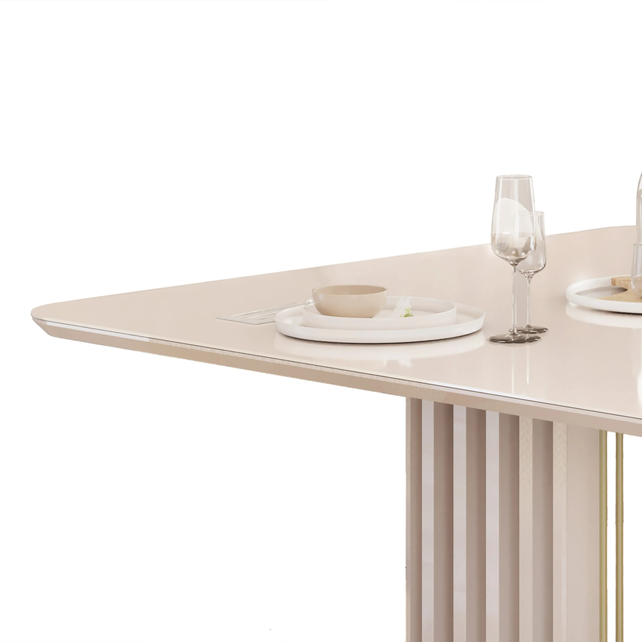 MESA MELISSA - TAMPO CHANF. MAD/VD 1360X1360X30 MM OFF WHITE/OFF WHITE - Image 5