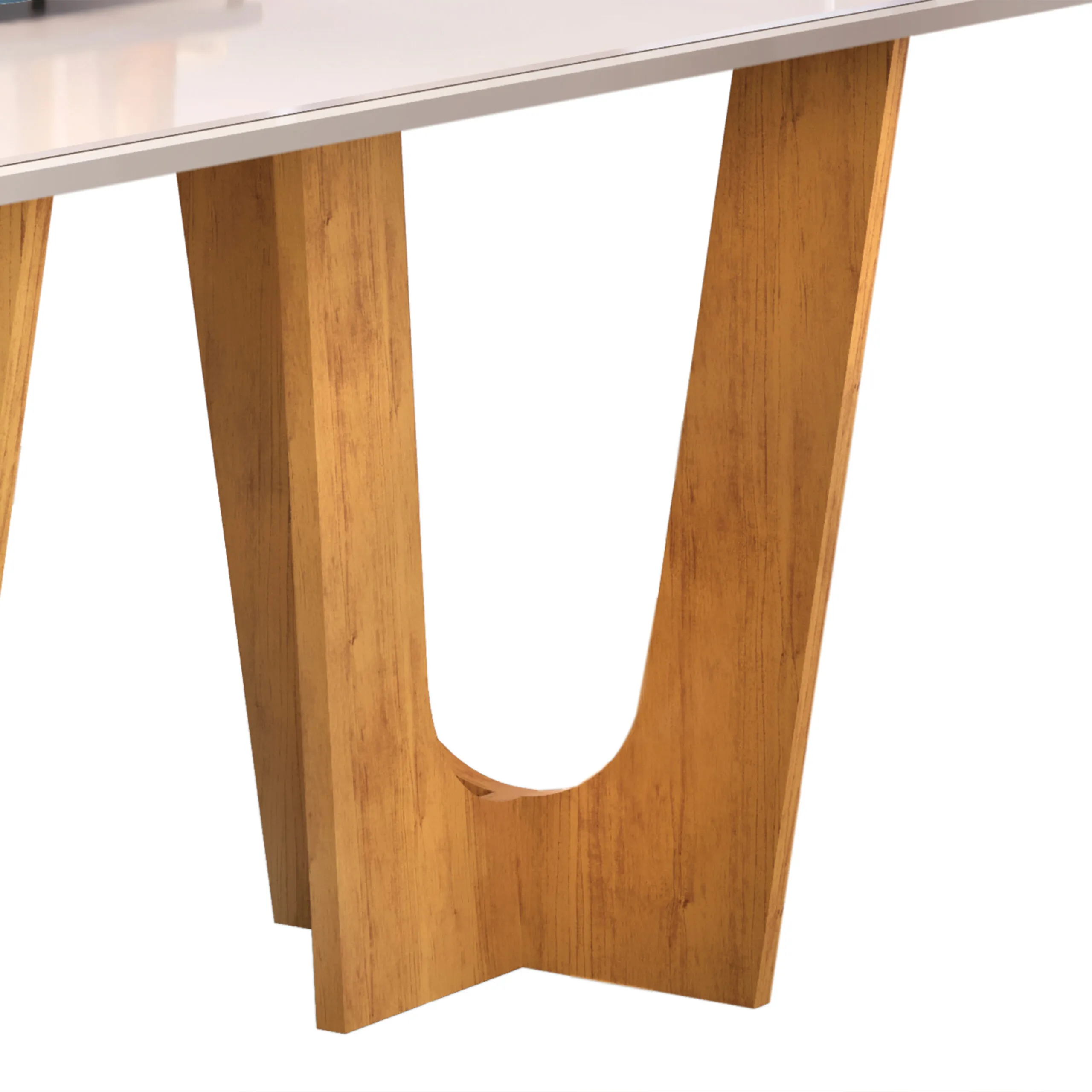 MESA NALA - TAMPO CHANF. MAD/VD 1700X900X30MM CEDRO/OFF WHITE - Image 5