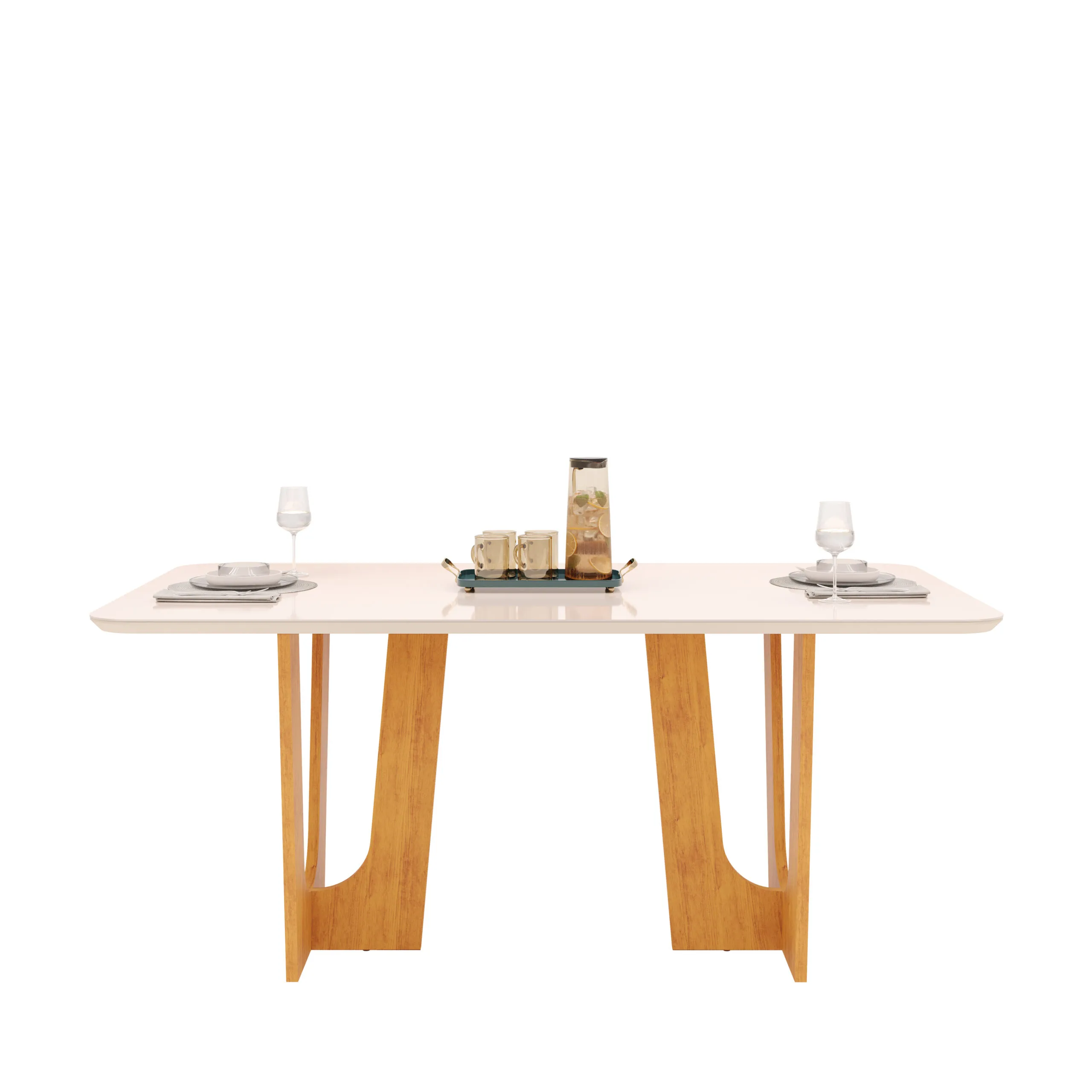 MESA NALA - TAMPO CHANF. MAD/VD 1700X900X30MM CEDRO/OFF WHITE - Image 3