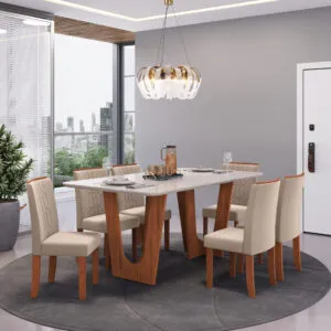 MESA NALA - TAMPO CHANF. MAD/VD 1700X900X30MM FREIJO/OFF WHITE
