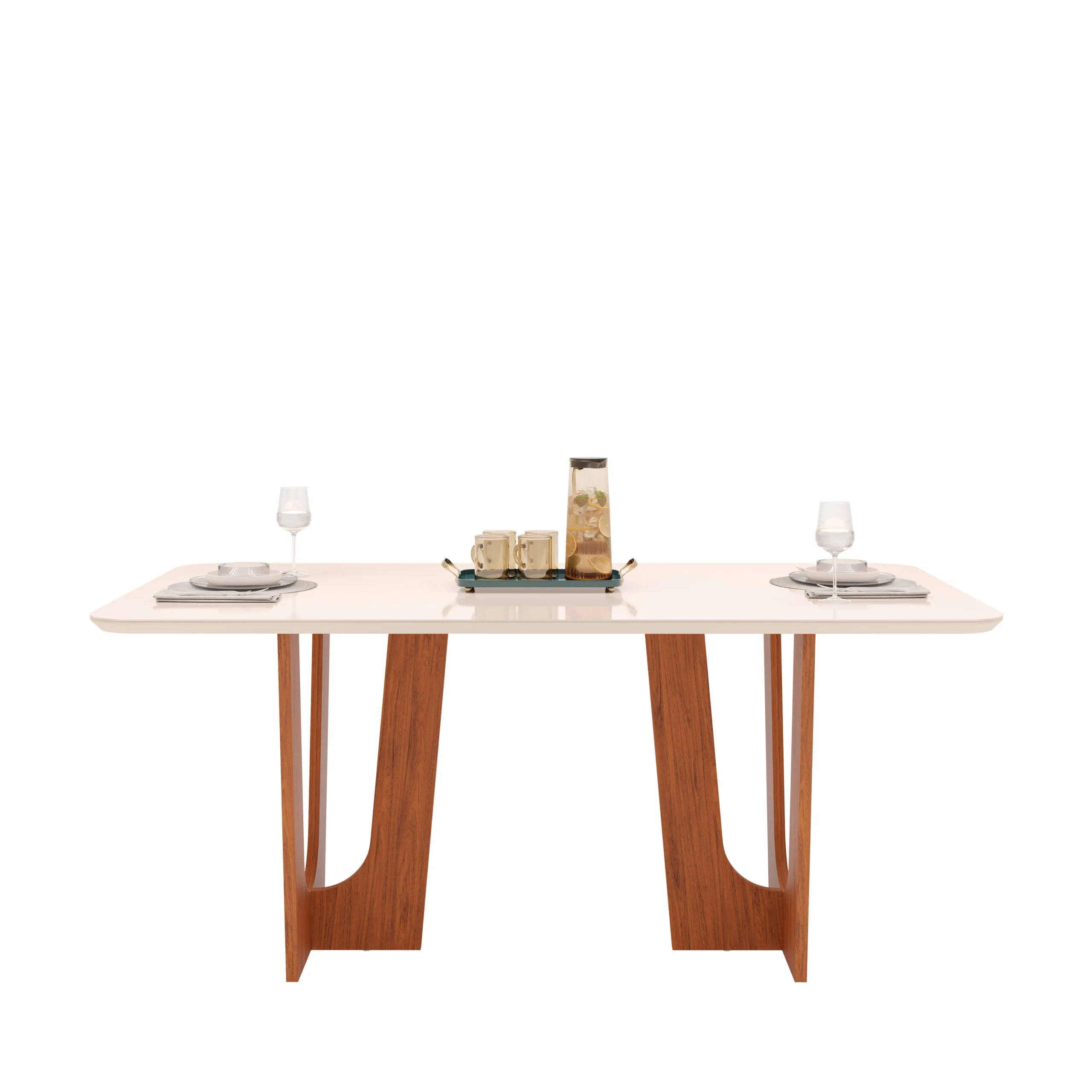 MESA NALA - TAMPO CHANF. MAD/VD 1700X900X30MM FREIJO/OFF WHITE - Image 2