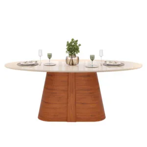MESA RYZE - TAMPO CHAN. ORGANICO MAD/VD 2180X1080X30 MM FREIJO/ORGÂNICO OFF WHITE